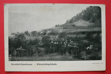 AK Krondorf Sauerbrunn / 1900 / Wirtschaftsgebäude / Oberösterreich